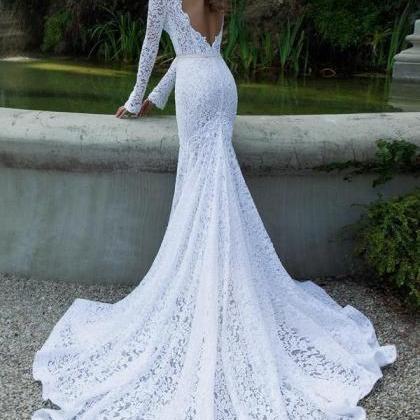 High Quality Wedding Dresses 2016 White Mermaid..