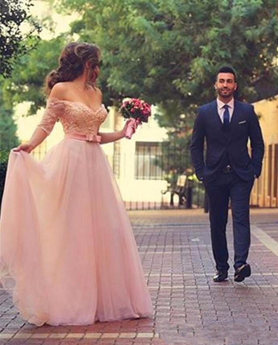 Long Pink Wedding Dresses 2016 Wedding Party Dress,bridal Dress,bridal Gowns,wedding Party Gowns,wedding Prom Drss,