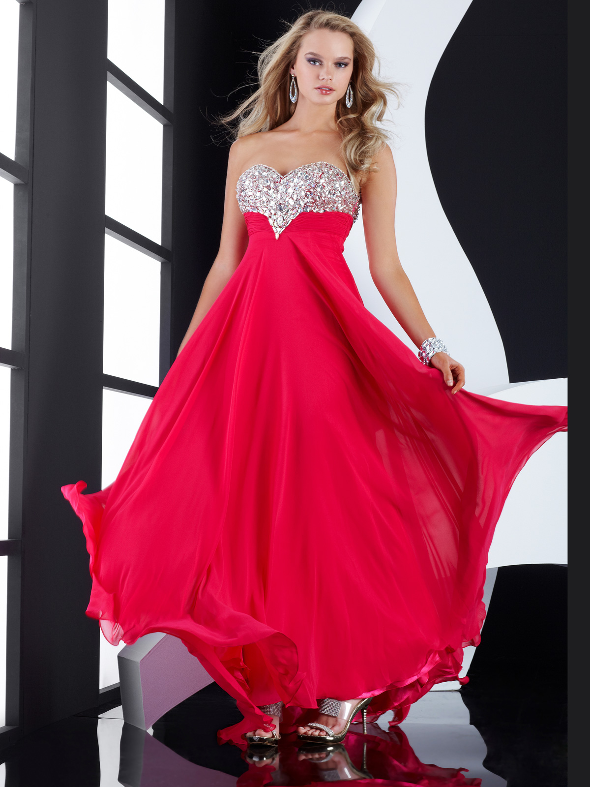 Long Evening Dresses 2016,chiffon Evening Dress,evening Party Gown,prom Dresses,with Beading Evening Dress